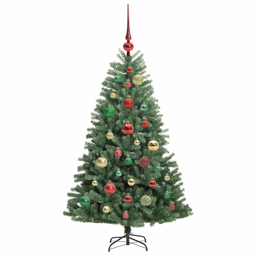 vidaXL Künstlicher klappbarer Weihnachtsbaum mit 150 LEDs Grün 120 cm