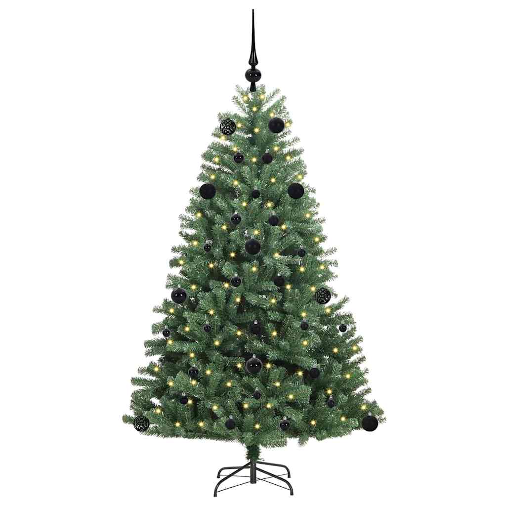 vidaXL Künstlicher klappbarer Weihnachtsbaum mit 150 LEDs Grün 150 cm