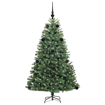vidaXL Künstlicher klappbarer Weihnachtsbaum mit 150 LEDs Grün 150 cm