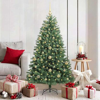 vidaXL Künstlicher klappbarer Weihnachtsbaum mit 150 LEDs Grün 150 cm