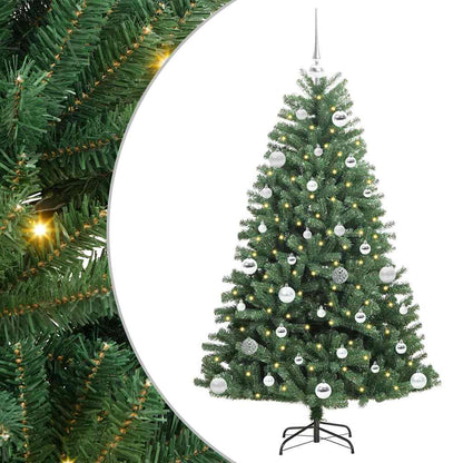 Künstlicher klappbarer Weihnachtsbaum mit 150 LEDs Grün 150 cm