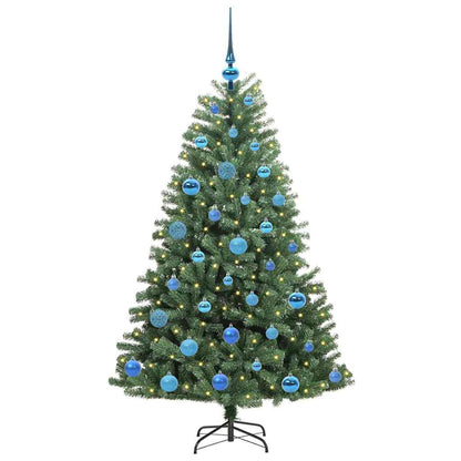 vidaXL Künstlicher klappbarer Weihnachtsbaum mit 150 LEDs Grün 150 cm