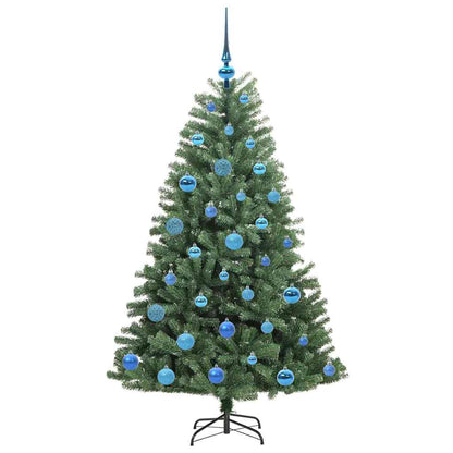 vidaXL Künstlicher klappbarer Weihnachtsbaum mit 150 LEDs Grün 150 cm