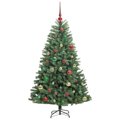 Künstlicher klappbarer Weihnachtsbaum mit 150 LEDs Grün 150 cm