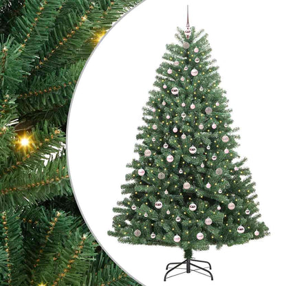 vidaXL Künstlicher klappbarer Weihnachtsbaum mit 300 LEDs Grün 210 cm