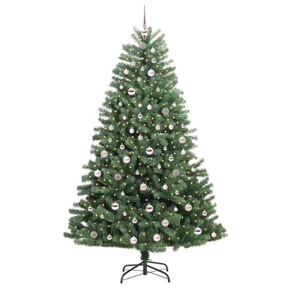 vidaXL Künstlicher klappbarer Weihnachtsbaum mit 300 LEDs Grün 210 cm