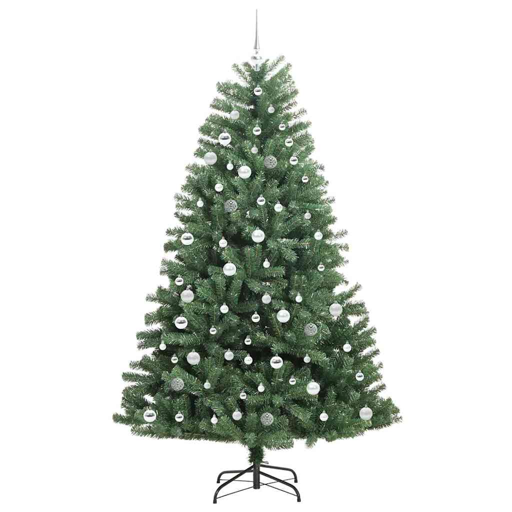 vidaXL Künstlicher klappbarer Weihnachtsbaum mit 300 LEDs Grün 210 cm