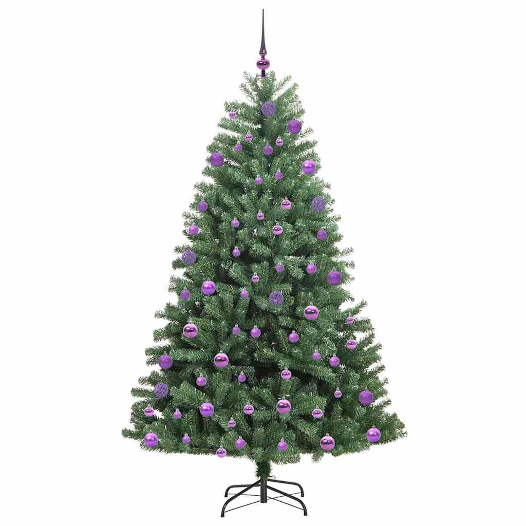 vidaXL Künstlicher klappbarer Weihnachtsbaum mit 300 LEDs Grün 210 cm
