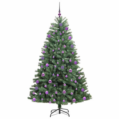 vidaXL Künstlicher klappbarer Weihnachtsbaum mit 300 LEDs Grün 210 cm