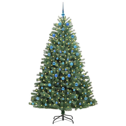 vidaXL Künstlicher klappbarer Weihnachtsbaum mit 300 LEDs Grün 210 cm