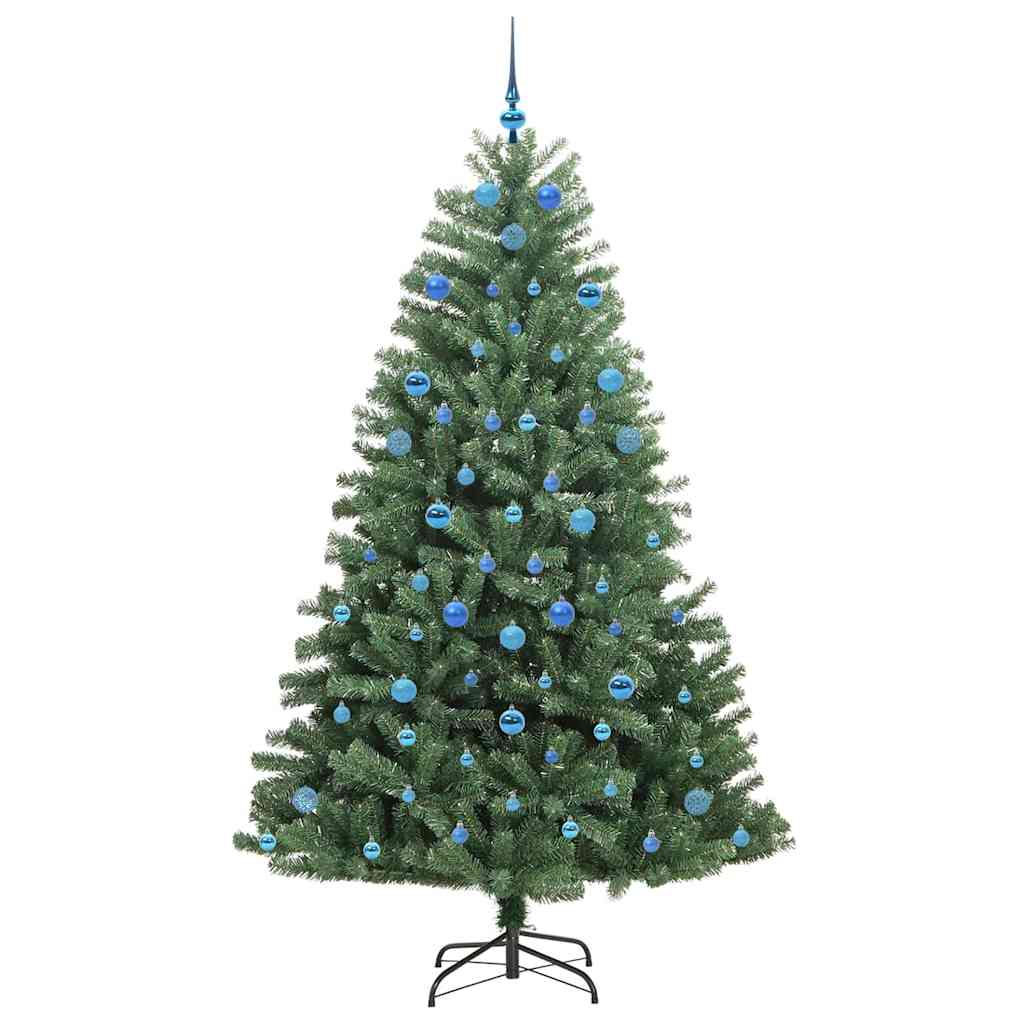 vidaXL Künstlicher klappbarer Weihnachtsbaum mit 300 LEDs Grün 210 cm