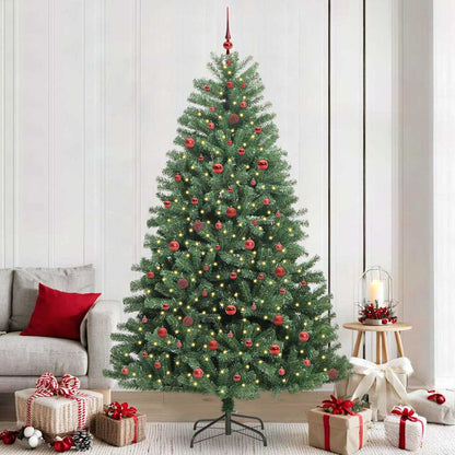 vidaXL Künstlicher klappbarer Weihnachtsbaum mit 300 LEDs Grün 240 cm