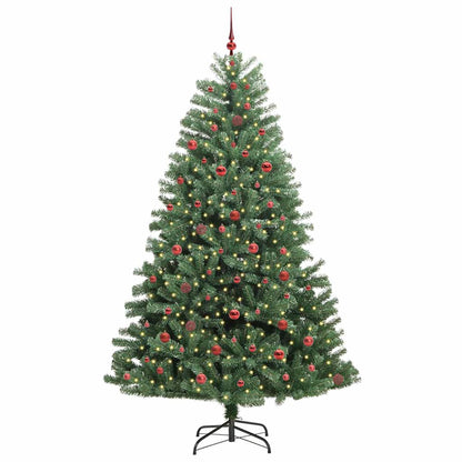 vidaXL Künstlicher klappbarer Weihnachtsbaum mit 300 LEDs Grün 240 cm