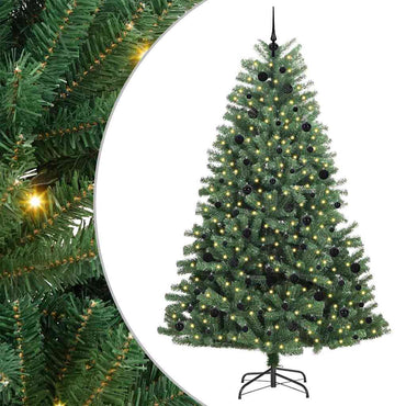 vidaXL Künstlicher klappbarer Weihnachtsbaum mit 300 LEDs Grün 240 cm