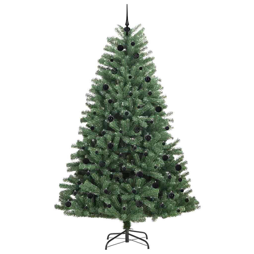 Künstlicher klappbarer Weihnachtsbaum mit 300 LEDs Grün 240 cm