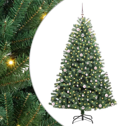 vidaXL Künstlicher klappbarer Weihnachtsbaum mit 300 LEDs Grün 240 cm