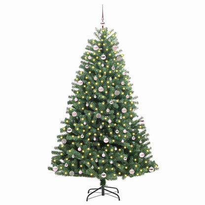 vidaXL Künstlicher klappbarer Weihnachtsbaum mit 300 LEDs Grün 240 cm