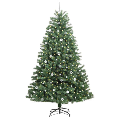 Künstlicher klappbarer Weihnachtsbaum mit 300 LEDs Grün 240 cm
