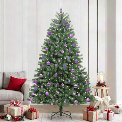 vidaXL Künstlicher klappbarer Weihnachtsbaum mit 300 LEDs Grün 240 cm