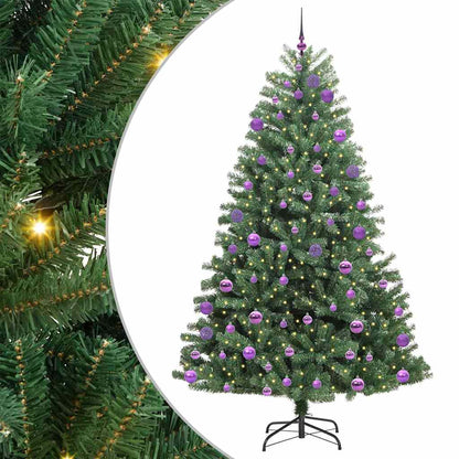 vidaXL Künstlicher klappbarer Weihnachtsbaum mit 300 LEDs Grün 240 cm