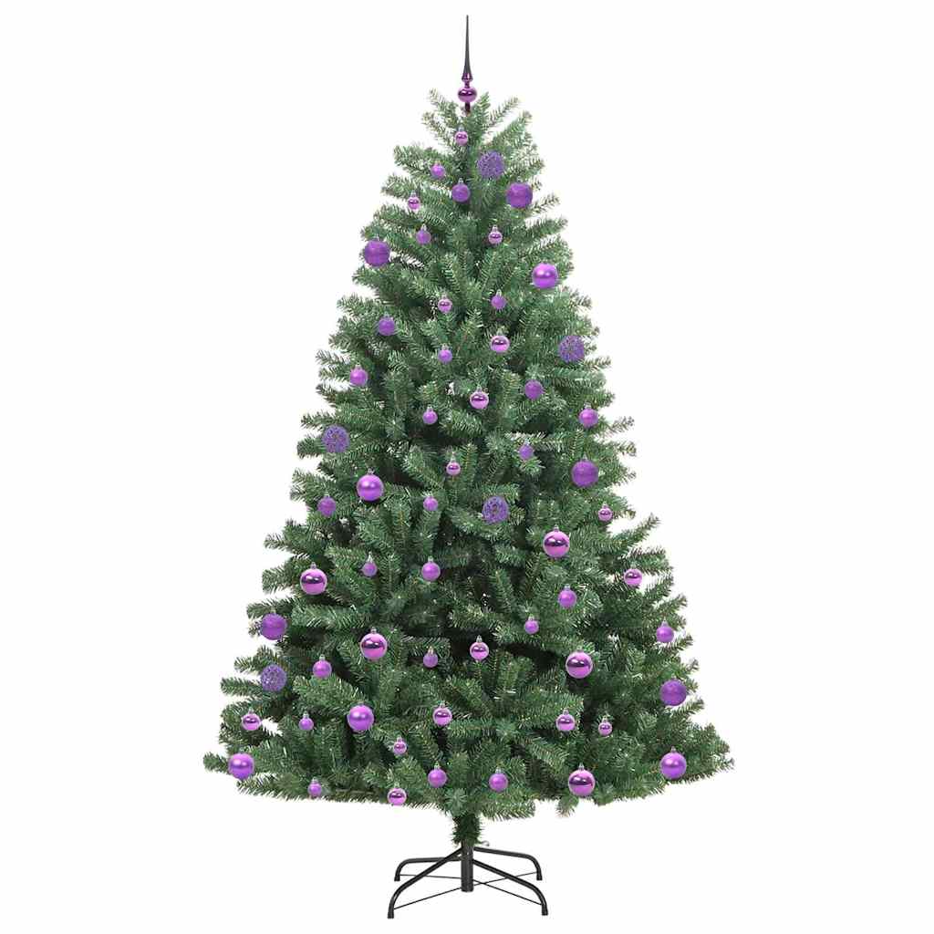 vidaXL Künstlicher klappbarer Weihnachtsbaum mit 300 LEDs Grün 240 cm