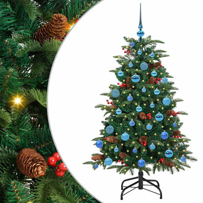 Künstlicher Weihnachtsbaum mit 150 LEDs mit Ständer Grün 150 cm
