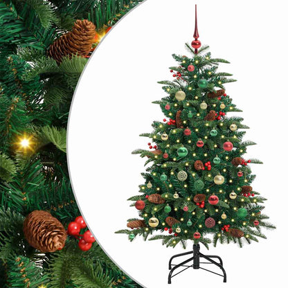 Künstlicher Weihnachtsbaum mit 150 LEDs mit Ständer Grün 150 cm