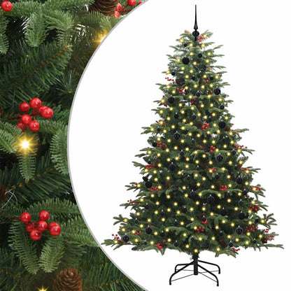 Künstlicher Weihnachtsbaum mit 300 LEDs mit Ständer Grün 240 cm