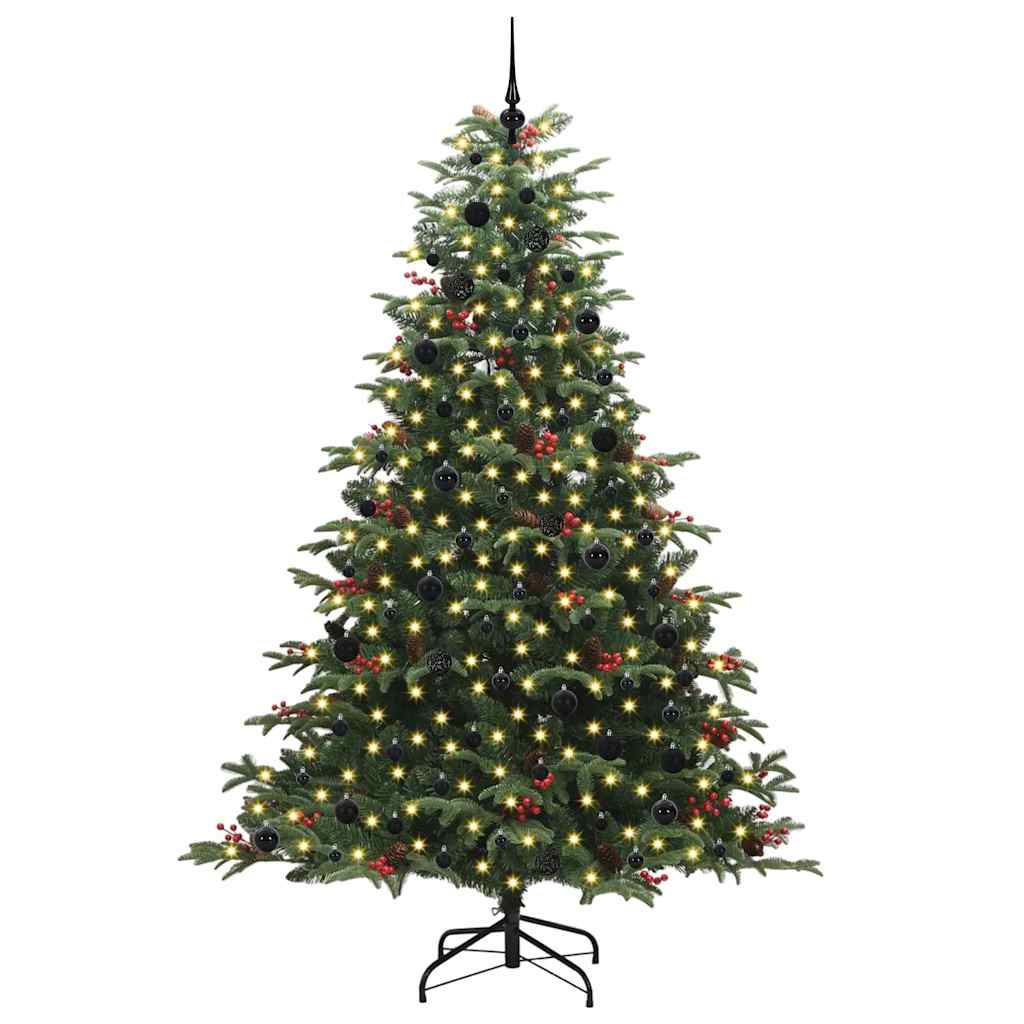 Künstlicher Weihnachtsbaum mit 300 LEDs mit Ständer Grün 240 cm