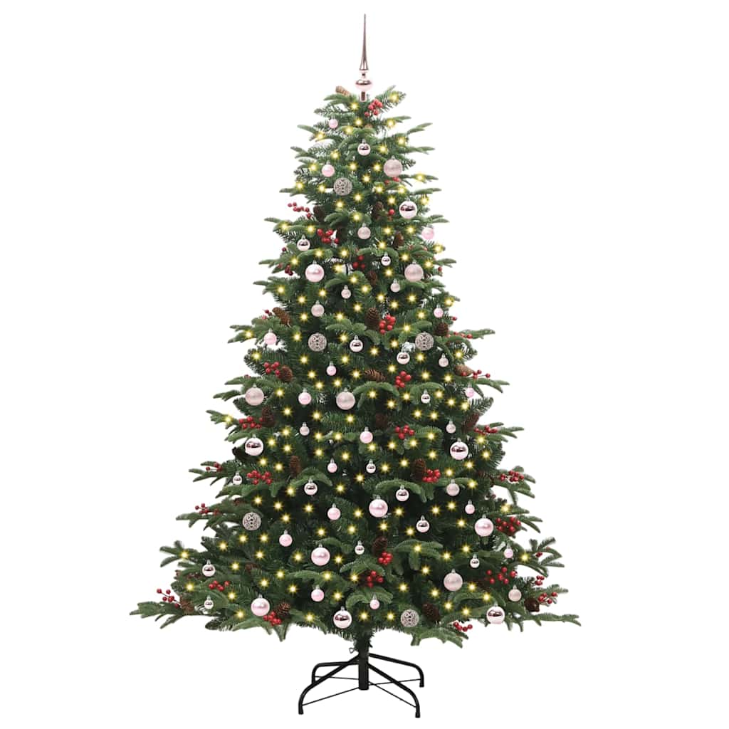 Künstlicher Weihnachtsbaum mit 300 LEDs mit Ständer Grün 240 cm