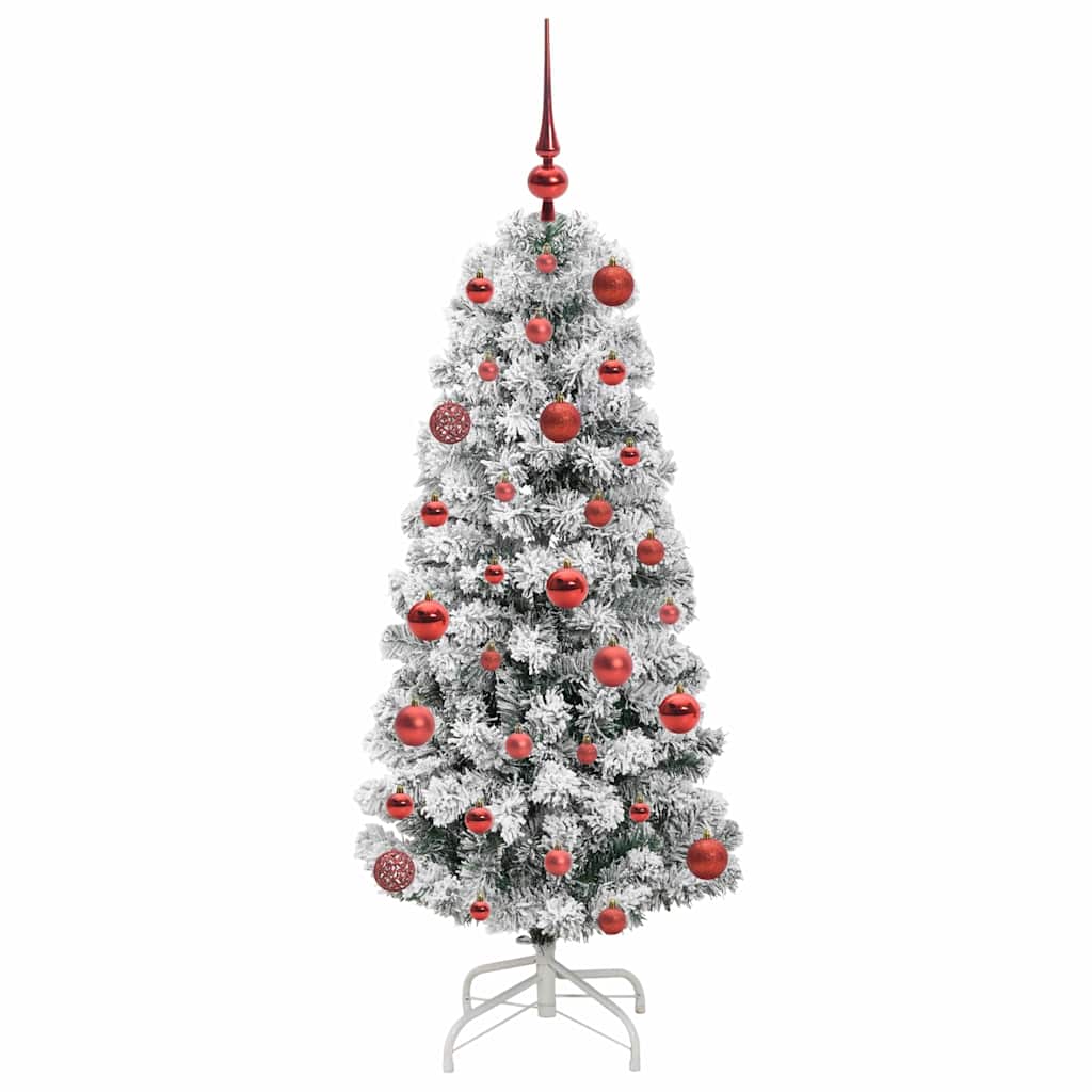 Künstlicher klappbarer Weihnachtsbaum Grün und Weiß 120 cm