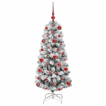 Künstlicher klappbarer Weihnachtsbaum Grün und Weiß 120 cm