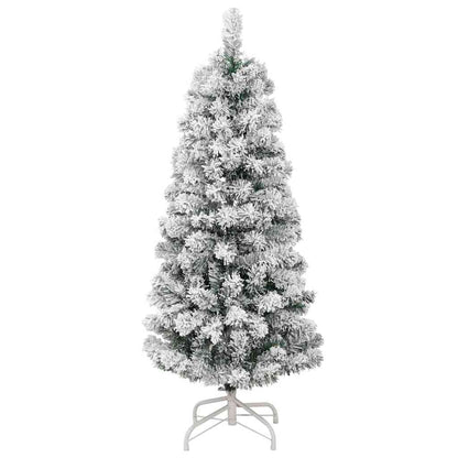 Künstlicher klappbarer Weihnachtsbaum Grün und Weiß 120 cm