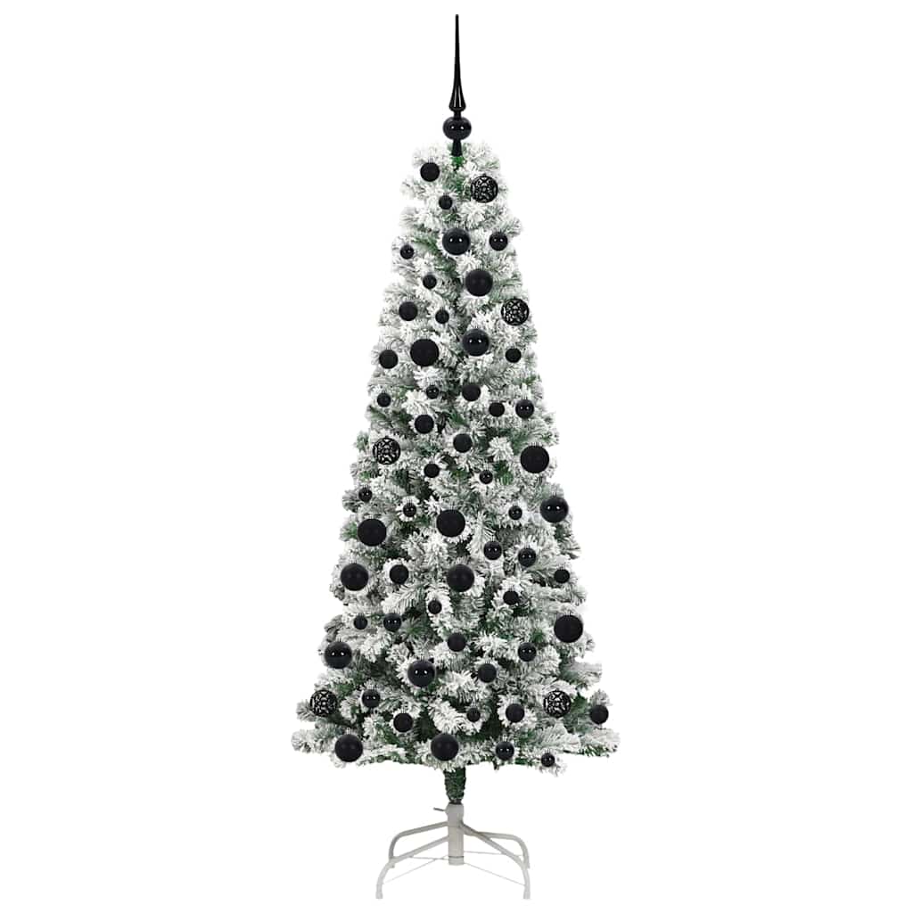 Künstlicher klappbarer Weihnachtsbaum Grün und Weiß 180 cm