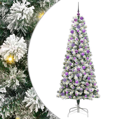 Künstlicher klappbarer Weihnachtsbaum Grün und Weiß 180 cm