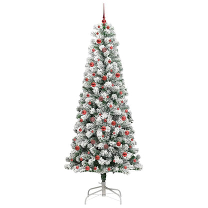 Künstlicher klappbarer Weihnachtsbaum Grün und Weiß 240 cm