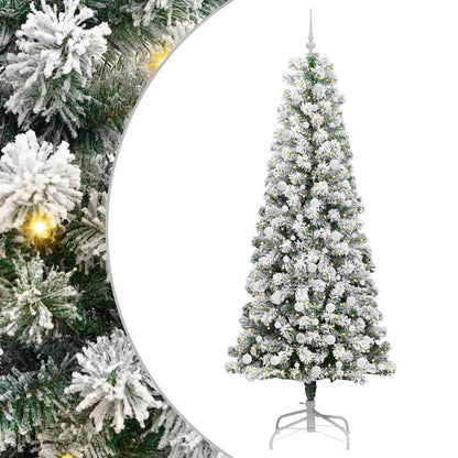 Künstlicher klappbarer Weihnachtsbaum Grün und Weiß 240 cm