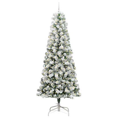 Künstlicher klappbarer Weihnachtsbaum Grün und Weiß 240 cm