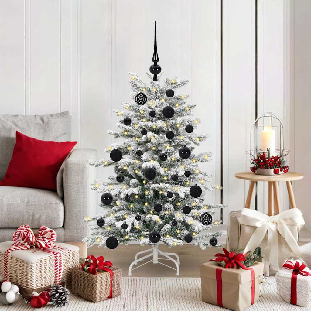 vidaXL Künstlicher klappbarer Weihnachtsbaum Weiß 120 cm PE und PVC