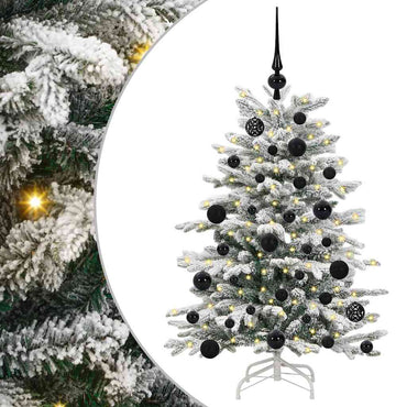 vidaXL Künstlicher klappbarer Weihnachtsbaum Weiß 120 cm PE und PVC