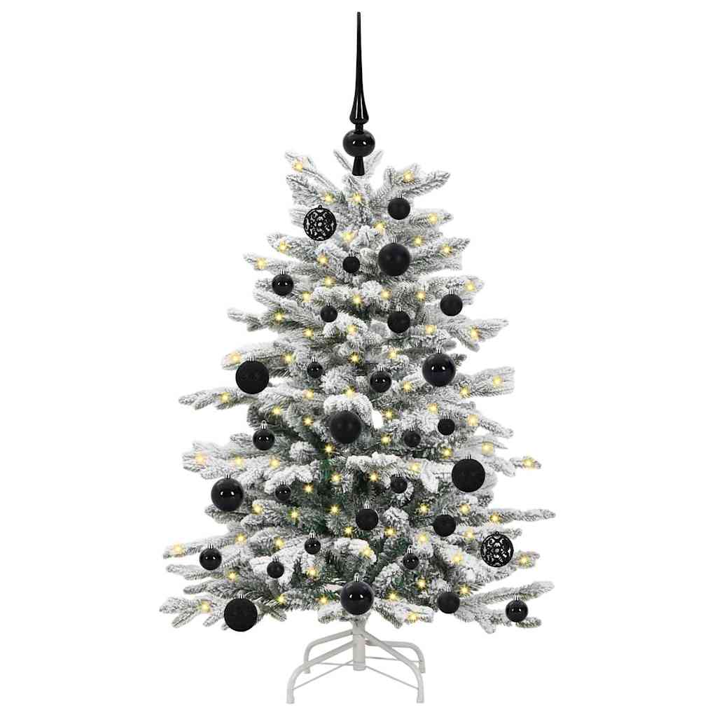 vidaXL Künstlicher klappbarer Weihnachtsbaum Weiß 120 cm PE und PVC