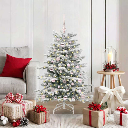 vidaXL Künstlicher klappbarer Weihnachtsbaum Weiß 120 cm PE und PVC