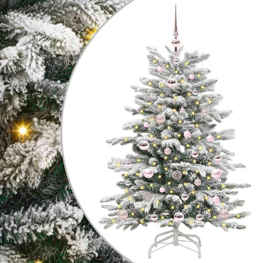 vidaXL Künstlicher klappbarer Weihnachtsbaum Weiß 120 cm PE und PVC
