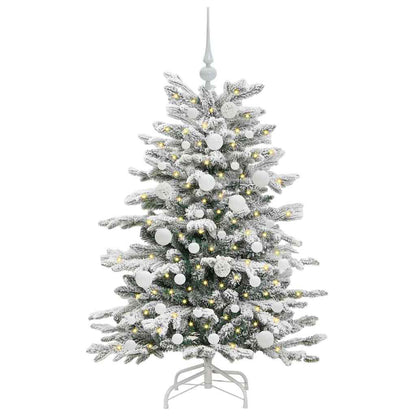 vidaXL Künstlicher klappbarer Weihnachtsbaum Weiß 120 cm PE und PVC