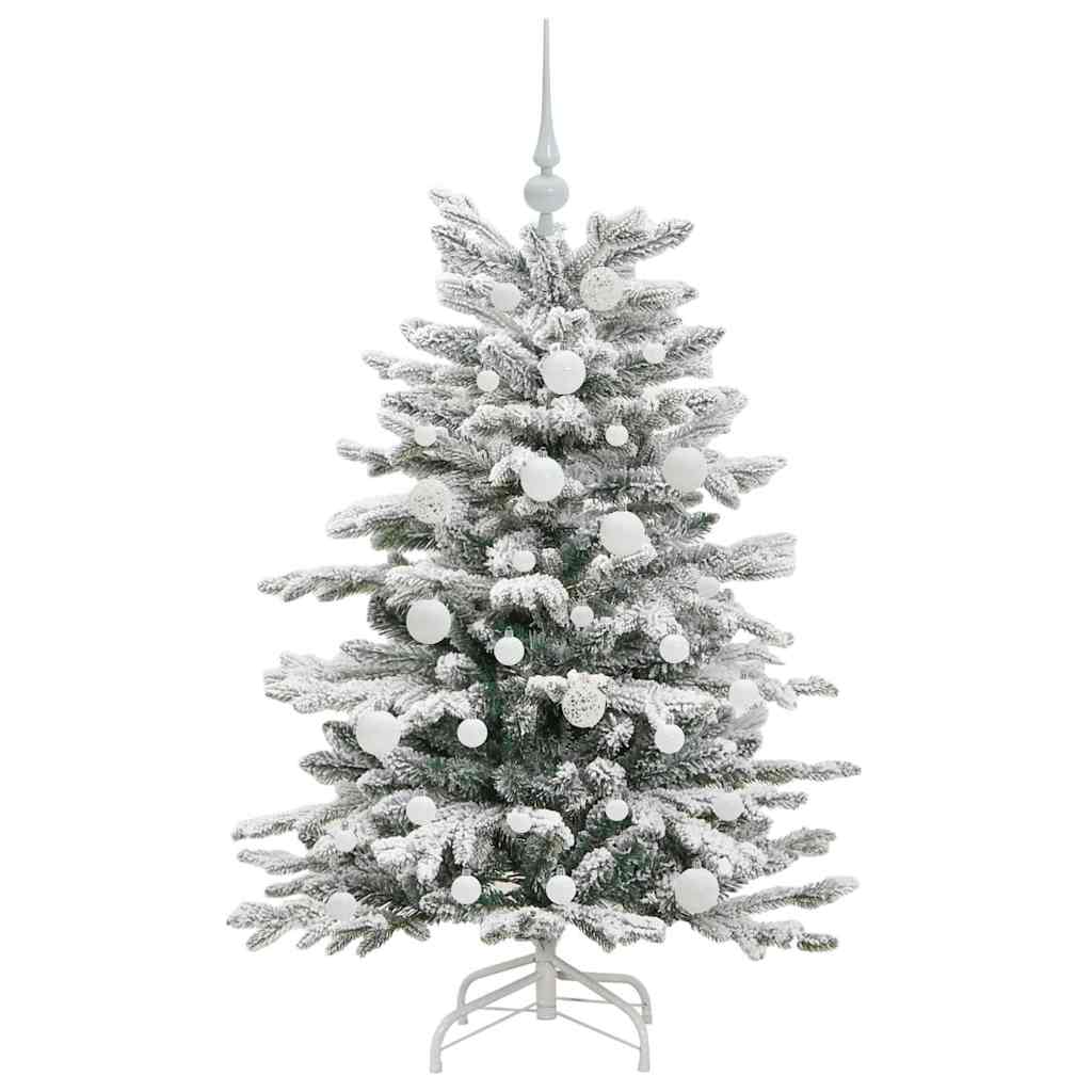vidaXL Künstlicher klappbarer Weihnachtsbaum Weiß 120 cm PE und PVC