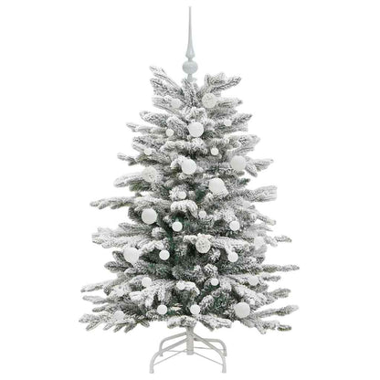 vidaXL Künstlicher klappbarer Weihnachtsbaum Weiß 120 cm PE und PVC