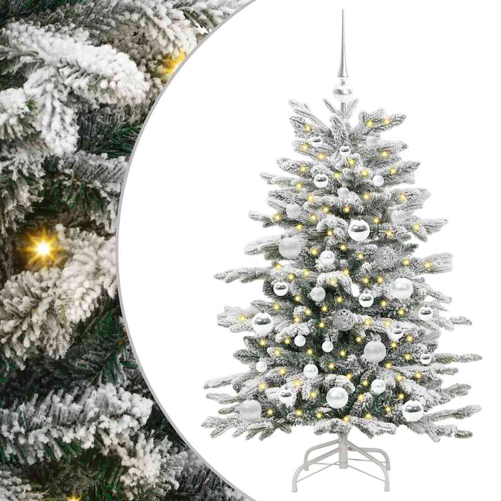 vidaXL Künstlicher klappbarer Weihnachtsbaum Weiß 120 cm PE und PVC