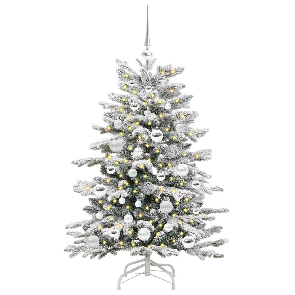 vidaXL Künstlicher klappbarer Weihnachtsbaum Weiß 120 cm PE und PVC
