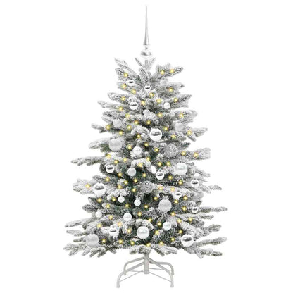 vidaXL Künstlicher klappbarer Weihnachtsbaum Weiß 120 cm PE und PVC