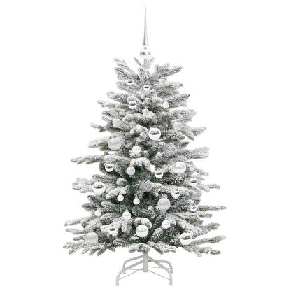 vidaXL Künstlicher klappbarer Weihnachtsbaum Weiß 120 cm PE und PVC